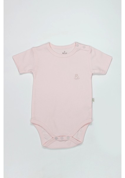 Bistyle Organik Natural Basic Style Yarım Kol Body BS17103 Pembe