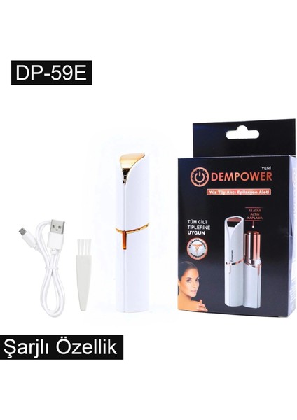 Dempower Şarjlı Yüz Tüy Alıcı Epilasyon Aleti Flawles Kısa
