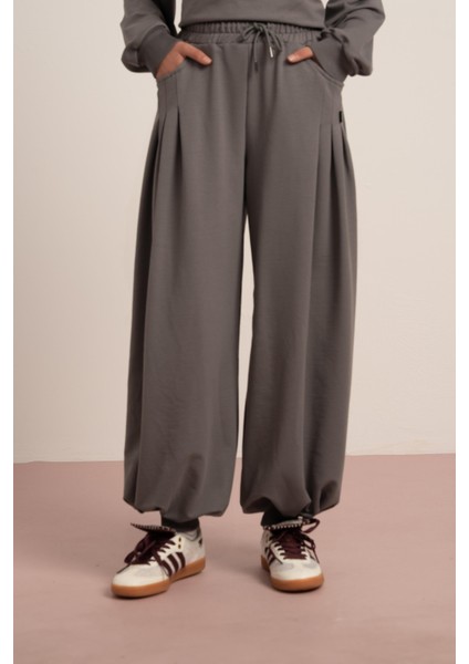 Yanları Pliseli Pantolon - Füme fiyatları