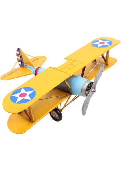 Dekoratif Metal Uçak Çift Kanatlı