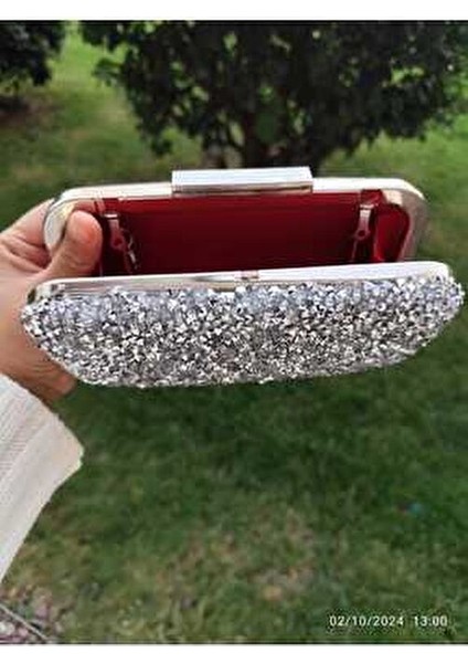 Yeni Model Iri Taşlı Gümüş Abiye Çanta fiyatları