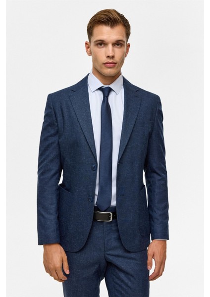 Lacivert Slim Desenli Mono Yaka 6 Drop Takım Elbise fiyatları