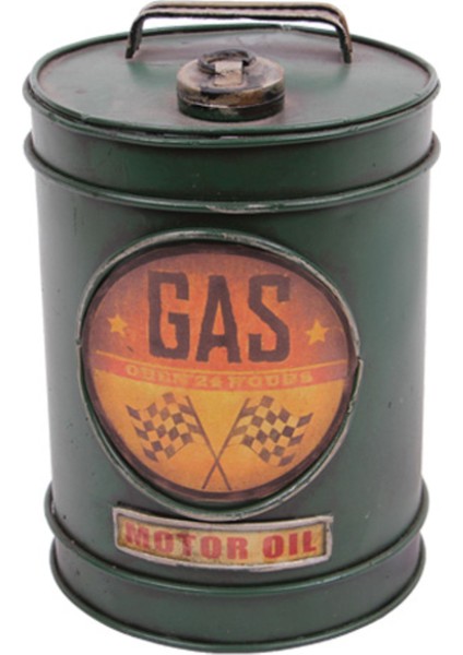 Dekoratif Metal Yakıt Bidonu Kumbaralı