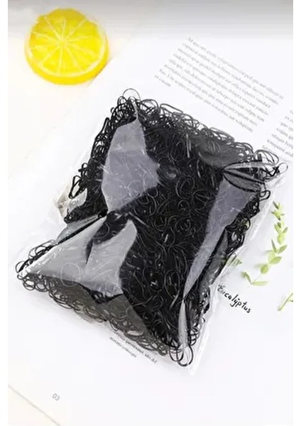 Ultra Esnek Kopmaz Siyah Saç Örgü Lastiği 500 Adet