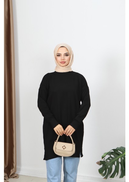 Yırtmaçlı Merserize Tunik modelleri