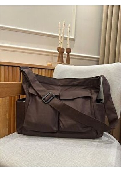 Cookie Cep Detaylı Kanvas Ayarlanabilir Sap / Geniş Iç Hacim / Kargo Cep Okul Çantası Boy:27 En:37 fırsatları