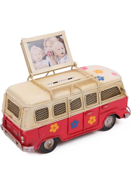 Dekoratif Metal Minibüs Çerçeveli ve Kumbaralı modelleri