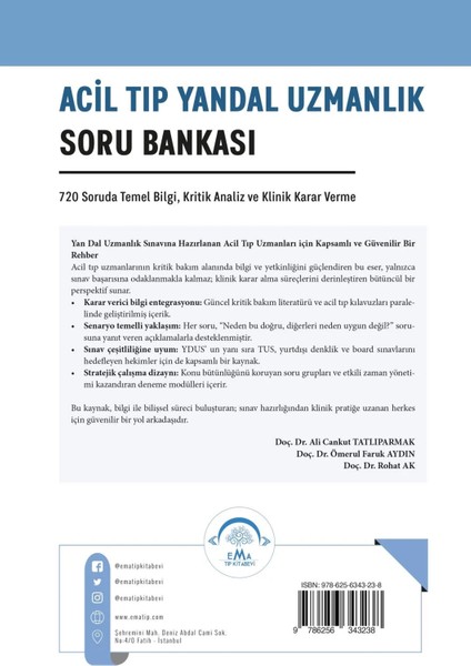 Acil Tıp Yandal Uzmanlık Soru Bankası - Ydus Acil Tıp fiyatları