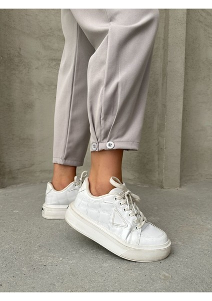 Kadın Pileli Paçası Düğmeli Pantolon fırsatları