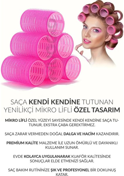 6'lı Bigudi Mikro Lifli Hair Roller fiyatları