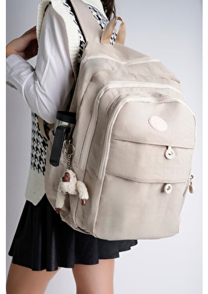 Unisex Seyahat Sırt Çantası Krinkıl Kumaş Su Itici Büyük Boy Çok Gözlü Basic Koleksiyon fiyatları