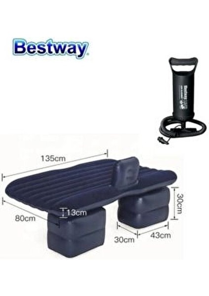 67780 Araç Içi Şişme Yatak Pompalı 135X13X80CM