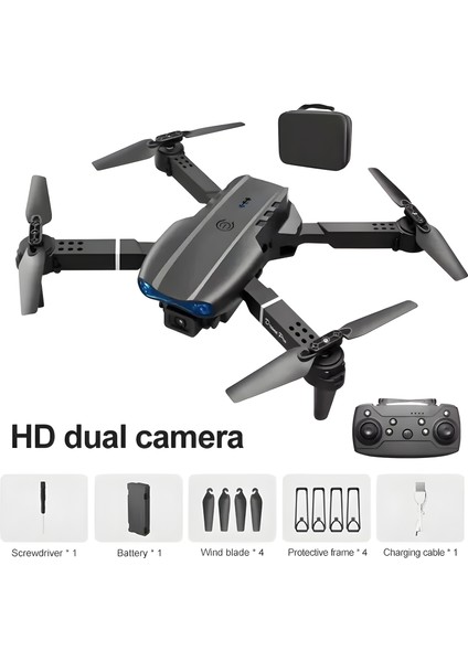 Pro Wi-Fi Drone Akıllı İniş Kalkış Destekli Katlanabilir,Çantalı