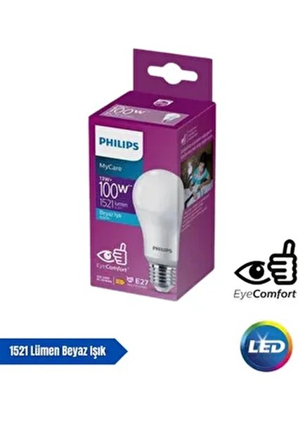 Mycare LED Lamba 13W 6500K Beyaz Işık 1521 Lümen Yüksek Işık