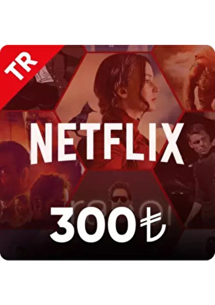 Netflix Hediye Kartı 300 Tl