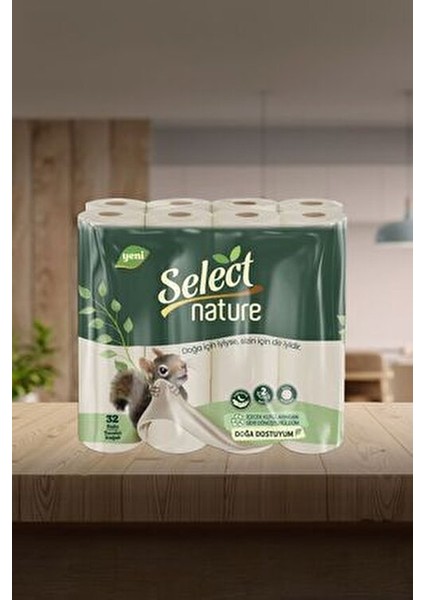 Doğal ve Organik Tuvalet Kağıdı 3 x 32 Rulo 2 Katlı Ekonomik Paket