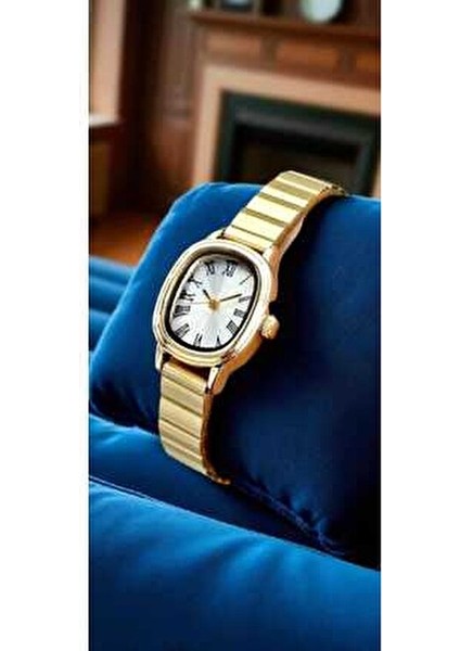 Vintage Minimal Çelik Kol Saati Erkekler İçin Suya Dayanıklı Altın Kasa ve Kordon fırsatları