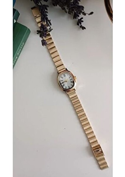 Vintage Minimal Çelik Kol Saati Erkekler İçin Suya Dayanıklı Altın Kasa ve Kordon