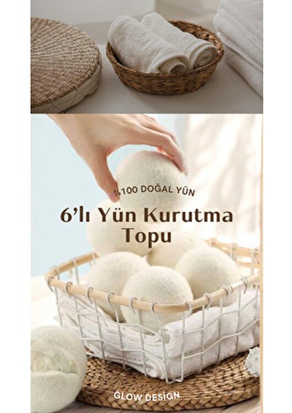 Yün Kurutma Topu 6lı Kokusuz