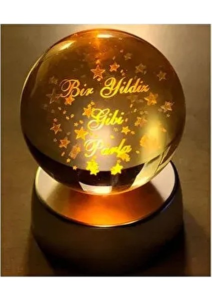 Bir Yıldız Gibi Parla Renk Değiştiren Işıklı Kristal Küre