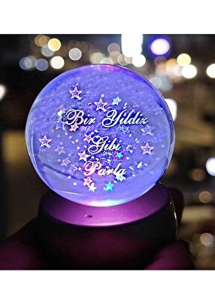 Bir Yıldız Gibi Parla Renk Değiştiren Işıklı Kristal Küre fiyatları