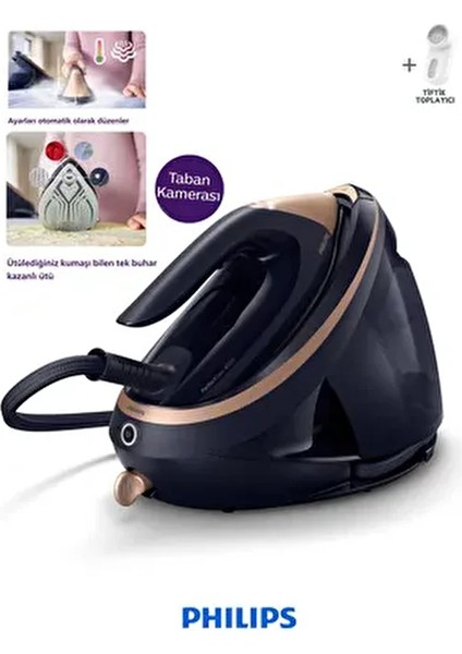 Kumaşı Tanıyan Ultra Premim Buhar Kazanlı Ütü - Taban Kameralı, Yapay Zeka Teknolojisi 3100WATT