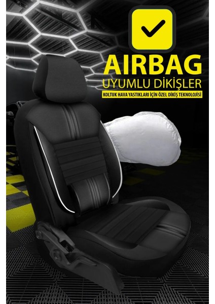 Dacia Duster Ambiance 1.5 Dci 110 4x4 E0PB x Md 2013 Uyumlu Jakar Serisi Siyah-Beyaz Oto Kılıfı Tam Set fiyatları