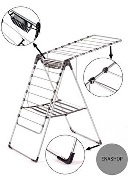 Büyük Boy Gurkan Çamaşır Kurutmalık Ekstra Sağlam Kurutma Askısı