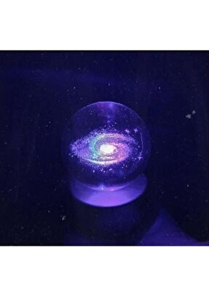 Samanyolu Galaksi Toz Bulutu Nebula Işıklı Kristal Cam Küre 6 cm modelleri
