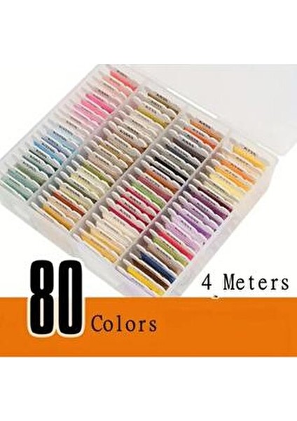 Kutulu Muline Ip Kanaviçe Nakış Ipi Seti 80 Renk fiyatları