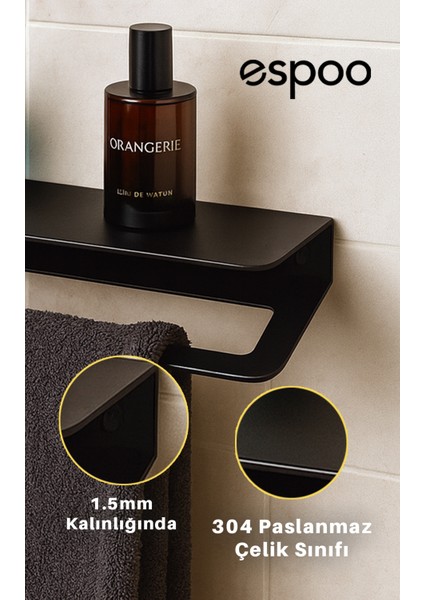 Banyo, Lavabo, Mutfak 304 Raflı Paslanmaz Çelik Yapışkanlı Havlu Askılığı, Havluluk Askısı modelleri