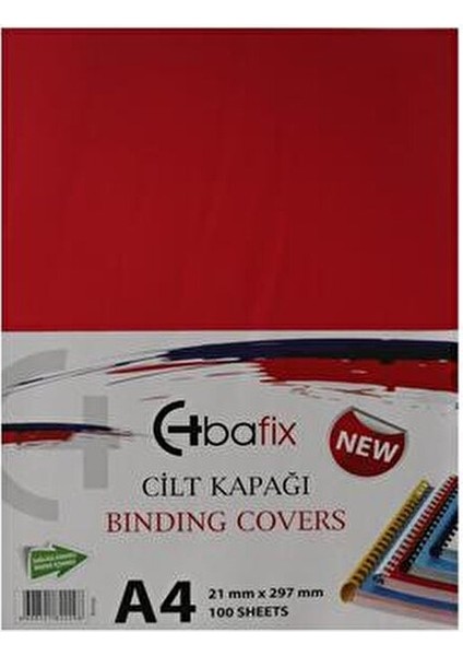 Cilt Kapağı Plastik Opak A4 160 Mıc Kırmızı (100 Lü)