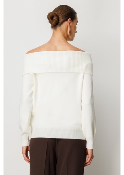 Madonna Yaka Triko Kazak Ekru 65380 modelleri