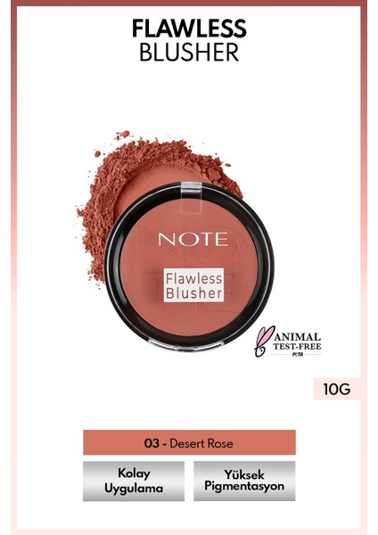 Flawless Blusher Mat Bitişli Toz Allık- 03 Desert Rose