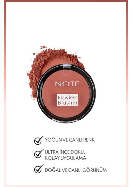 Flawless Blusher Mat Bitişli Toz Allık- 03 Desert Rose fiyatları