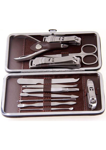 Çantalı Manikür Pensi Profesyonel ve Manikür Pedikür Seti 13 Parça Tırnak Eti Itici ve Cımbız (5224) fırsatları