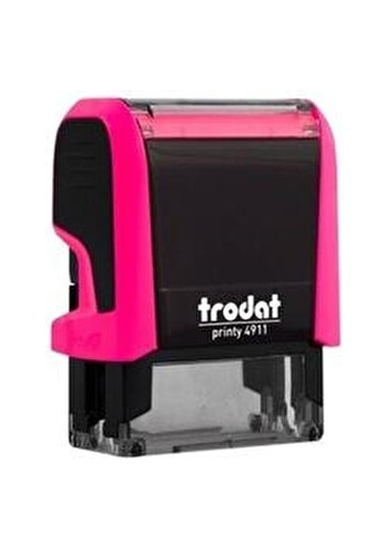 Pembe Kaşe 4911 Otomatik Damga 1 Adet Siyah Keçe ile Kullanıma Uygun
