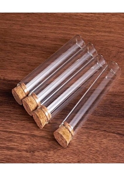 Mantar Tıpalı Dibi Düz Cam Şişe Deney Tüpü Şişe Boyu 10 cm Ağzı 1.5 cm 50 Adet fiyatları