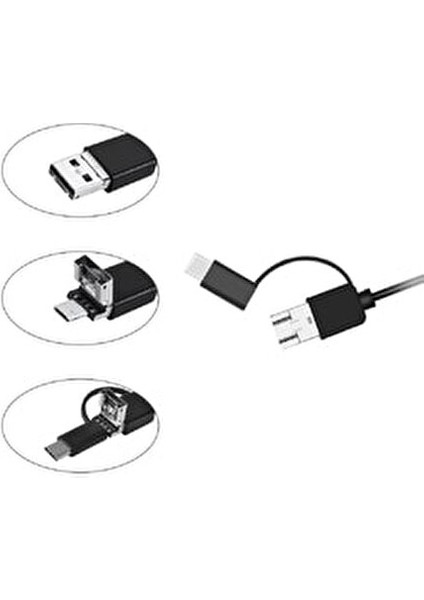 Endescope Yılan Kamera 3 In 1 USB , Micro USB ,type-C Uyumlu 5m (Sert Kablo) indirimleri