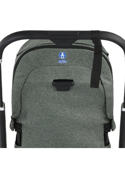 Kobe Capsule Çift Yönlü Doğumdan Itibaren 22 kg Taşıma 360° Pu Tekerlek ile Mükemmel Manevra Sağlayan Travel Sistem-Seyahat Sistem Bebek Arabası Black Green