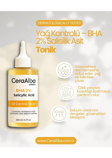 Salisilik Asit Toner Yağ Dengeleyici & Arındırıcı Bakım 200ML fiyatları