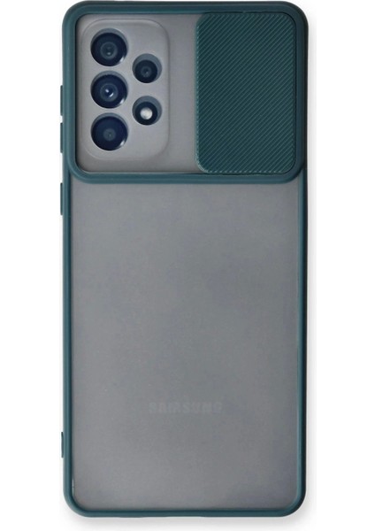 Samsung Galaxy A53 5g Kılıf Palm Buzlu Kamera Sürgülü Silikon - Yeşil