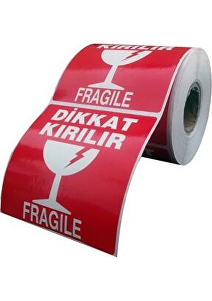 Dikkat Kırılır Etiketi 100*100 250 Adet fırsatları