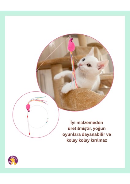 Elar Aksesuar Balıklı Kedi Oyun Oltası modelleri