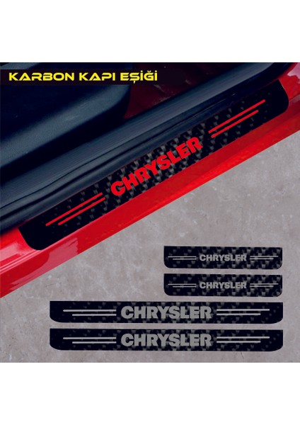Chrysler Sebring Için Özel Yeni Uyumlu Aksesuar Oto Kapı Eşiği Özel Yeni Sticker Karbon 4 Adet