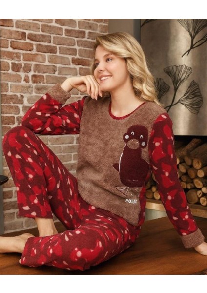 Kadın Polar Pijama Takımı – Yumuşak, Sıcak ve Rahat Ev Giyim 13235-42235 fiyatları
