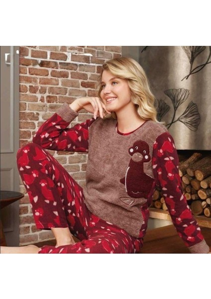 Kadın Polar Pijama Takımı – Yumuşak, Sıcak ve Rahat Ev Giyim 13235-42235 fırsatları