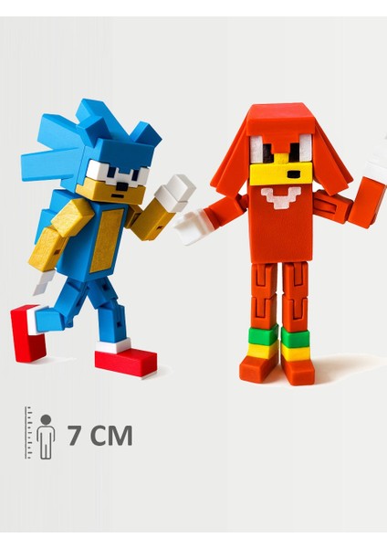 Minecraft Kirpi Sonic ve Knuckles The Hedgehog Hareketli Eklemli Figür