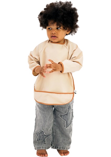 Uzun Kollu Leke Tutmaz Bebek Mama ve Oyun Önlüğü