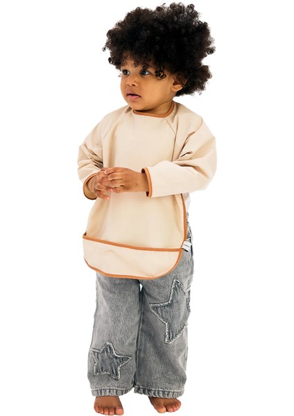 Uzun Kollu Leke Tutmaz Bebek Mama ve Oyun Önlüğü fırsatları